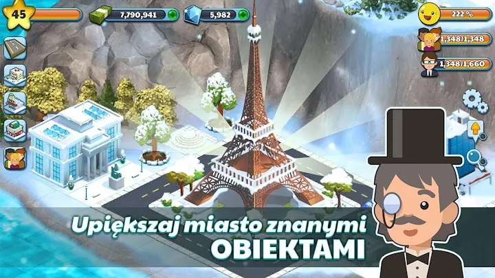 Snow Town — obraz miasta zimowego